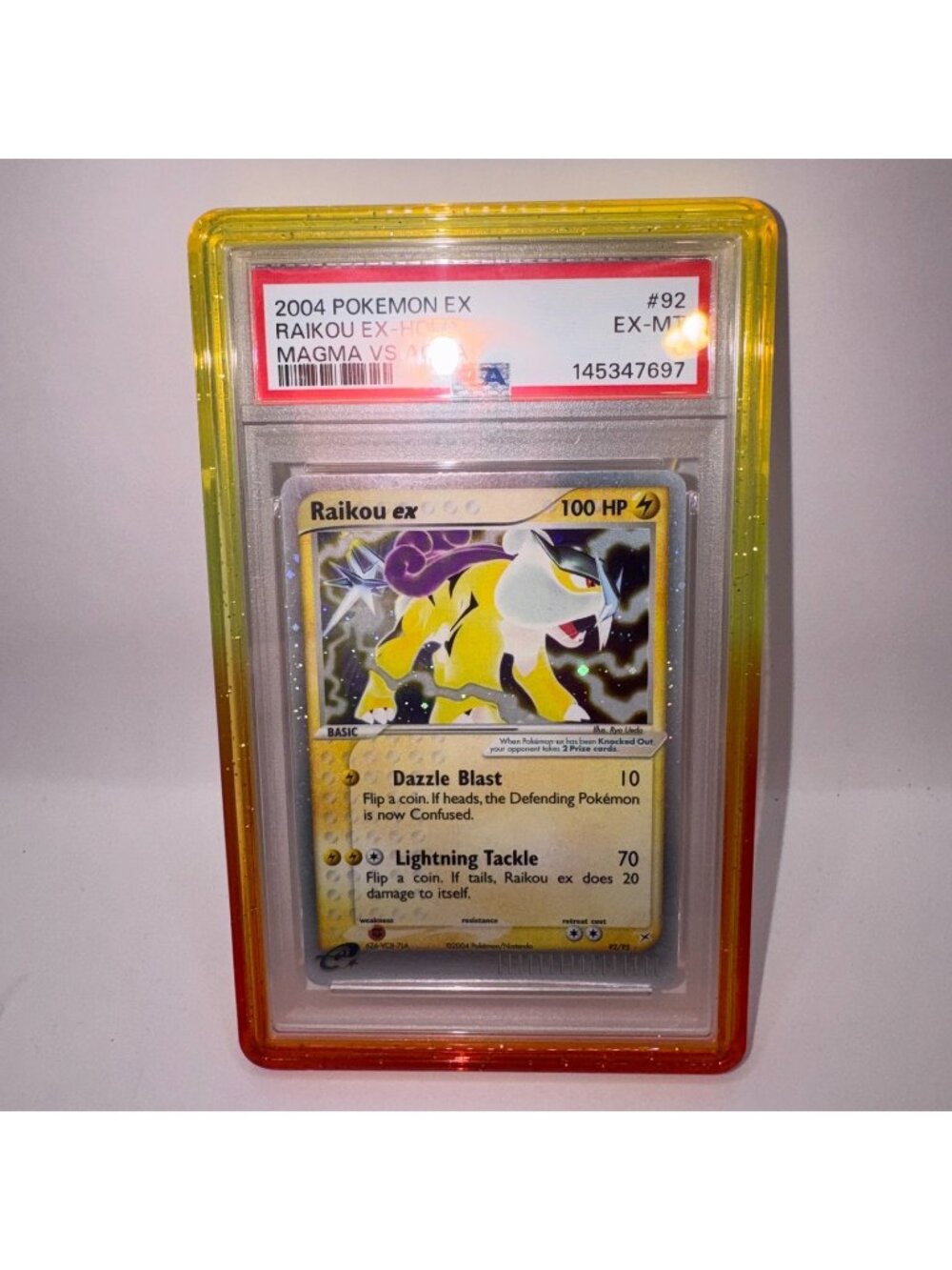 Raikou EX Holo 2004 Pokemon EX Team Magma vs Team Aqua - 92/95 - PSA 6 - LOW POP